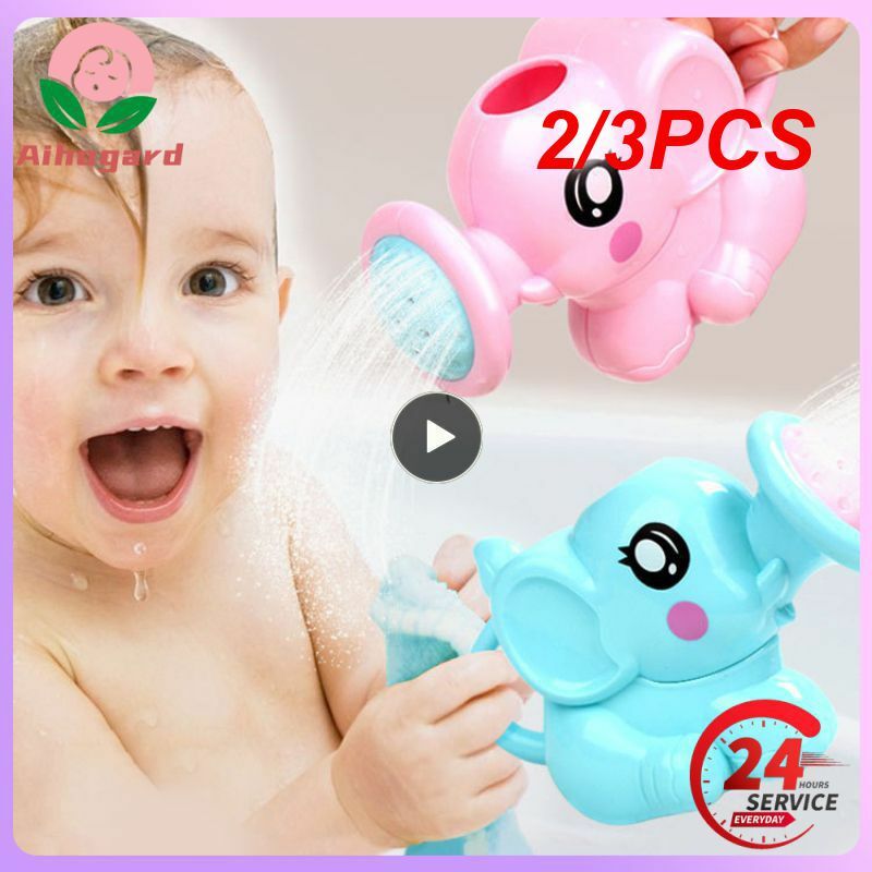 مجموعة ألعاب العجلة المائية للأطفال ، لعبة الحمام ، لون عشوائي ، دش فيل تفاعلي ، علبة حمام ، 2 أو 3 أو سقي