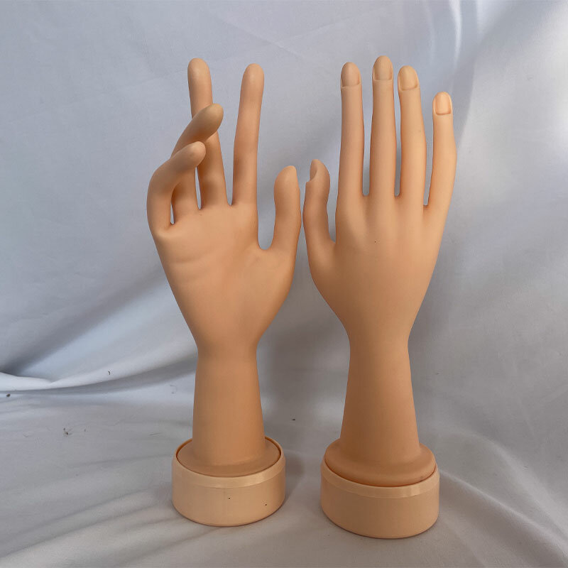 Mannequin Hand For Fake Nail Hand Practice Flexible Bendable Manicure Practice Hands Nail Art Hand Training Hand