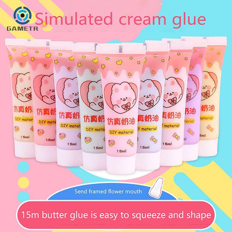 15ml Simulation Cream Glue DIY Mobile Phone Shell Material Homemade Hairpin Goo Card Stationery Box Resin Accessories