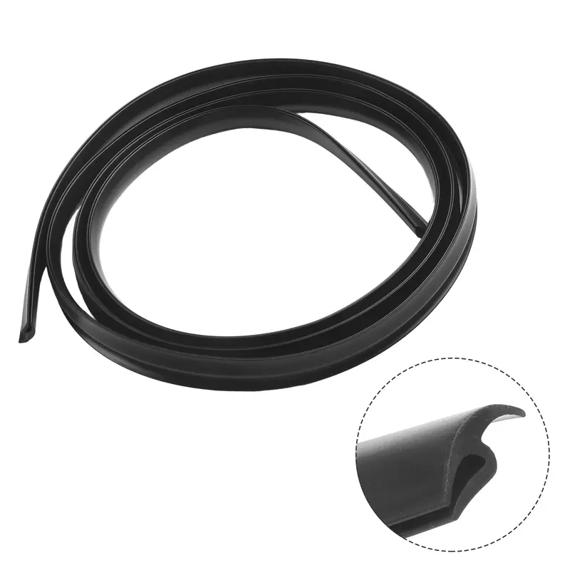 Weatherstrip For Car Front Windshield Sunroof, 2m Black Rubber Seal Strip Trim, Solve Aging Problem, Long Lasting Use
