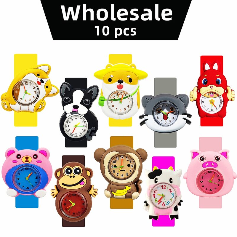 Reloj electrónico Digital para niños, pulsera deportiva impermeable con diseño de mono de dibujos animados, 10 piezas, venta al por mayor de fábrica