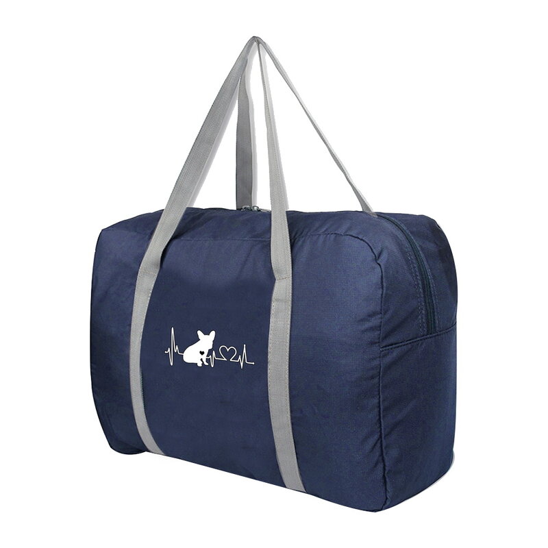 Sacos de viagem dobrável organizador de bagagem masculina unissex saco de armazenamento de roupas ecg padrão animal duffle bolsa feminina bolsas tote