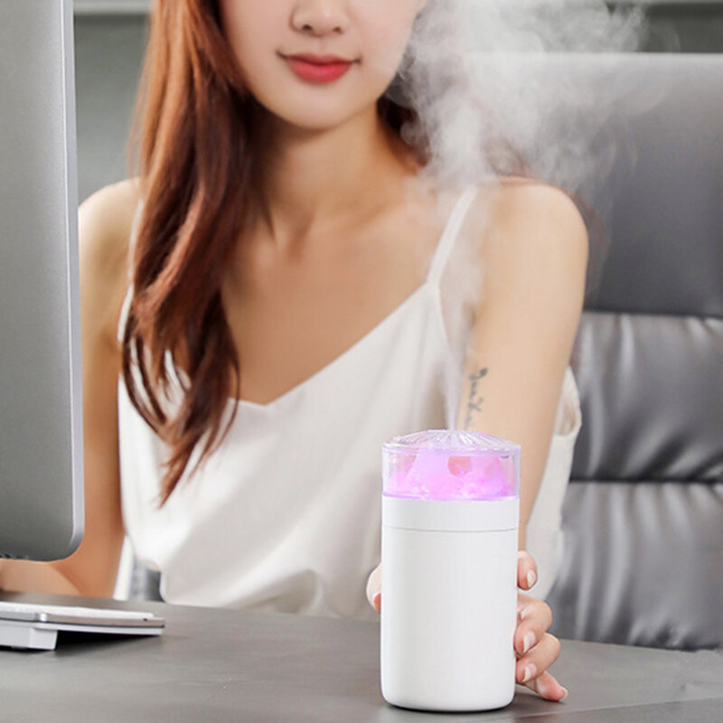 Crystal Ore Air Humidifier Portable Household Essential Oil Atomizing Humidifier Creative Aromatherapy Machine Night Lamp For Of