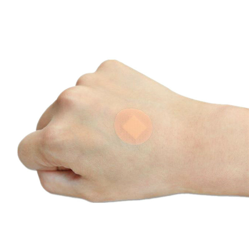 Band Aid em forma de círculo redondo Patches de cor da pele Emplastros de curativo de ferida Remendo de ataduras adesivas à prova d'água 100pcs por conjunto