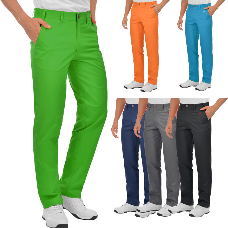 Celana Golf Pria Celana Panjang Chino Berpori Pas Kering Lesmart Celana Panjang Olahraga Pria Santai Kasual Elastis untuk Musim Semi Musim Panas
