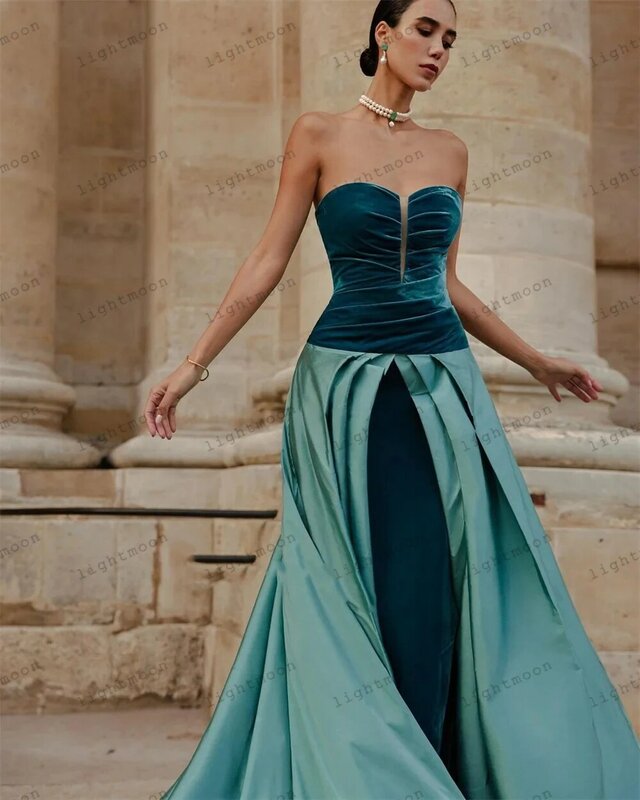 Wdzięczne suknie wieczorowe proste sukienka na studniówkę seksowna piłka suknie bez ramiączek obcisła sukienka bez pleców syrenka długość podłogi 2024 Vestidos De Gala