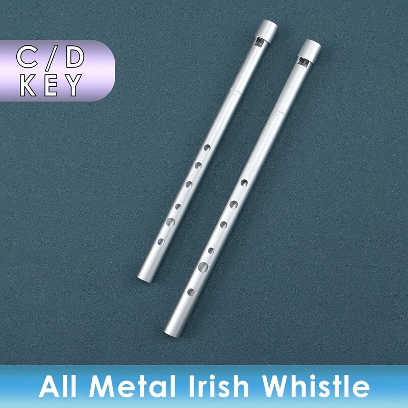 Aluminium buis fluit irse fluit fluit hoge c key ireland fluit tin penny whistle 6 holes fluit muziekinstrument houtblazer