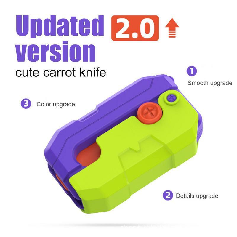 Cuchillo de zanahoria de cavidades explosivas creativas, tarjeta de empuje portátil, 3D juguete pequeño, alivio de la ansiedad, cortador sensorial, juguetes para niños