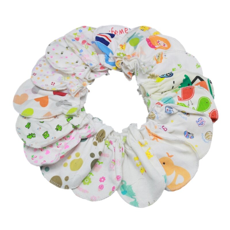 5 pares bebê anti riscar luvas algodão macio rosto recém-nascido para proteção handguard sem riscos luvas chuveiro dropship