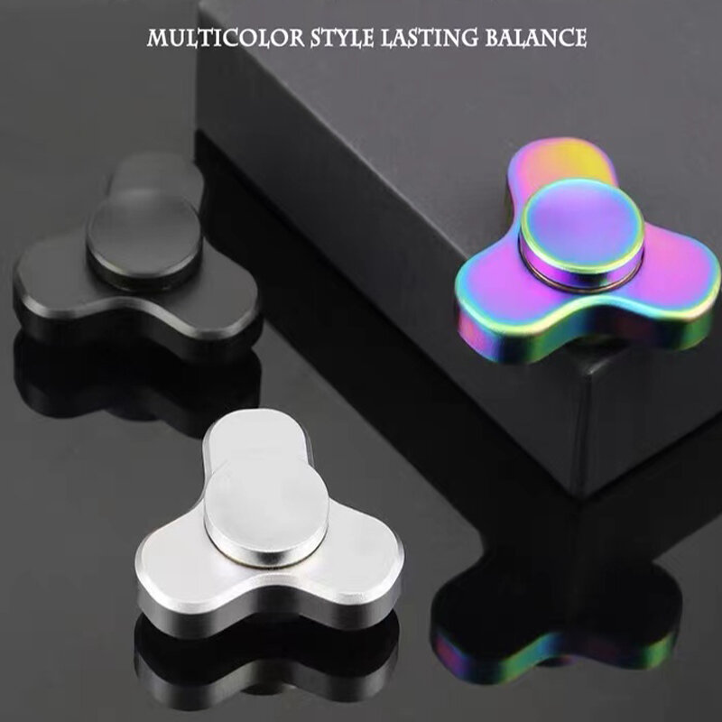 Metal Small Square Fidget Spinner Mini Elf Pure Copper Fingertip Gyro Decompression Stress Relief Autism Toy Adult Child Gift