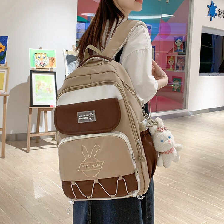 New Schoolbags Junior Students High School Students Shoulder Bag Female Large-capacity Trendy Back Pack School Backpack