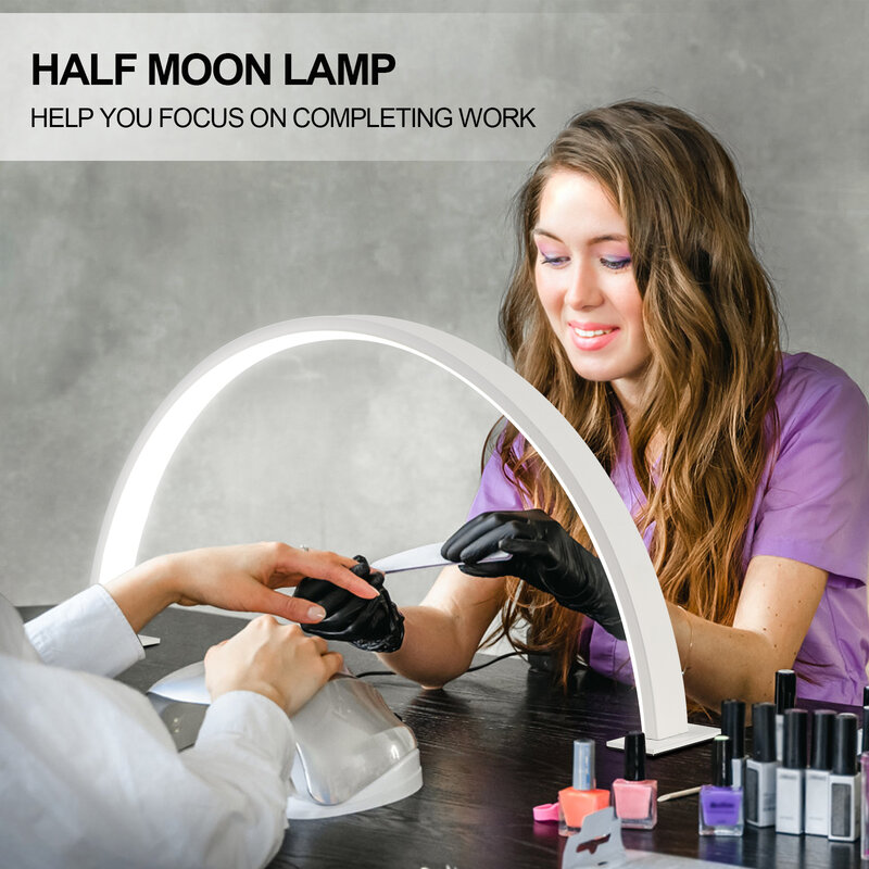 Halve Ronde Nagellamp Desktop Vulling Licht Led Beauty Lamp Schoonheidssalon Professionele Verlichting Laagspanning Borduurlamp