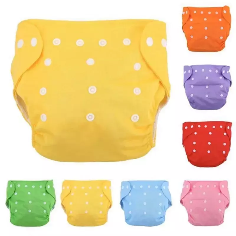 10Pcs/Lot Baby Diaper One-Size Adjustable Washable Cloth Nappy Urine Pants Suit 8-15kg