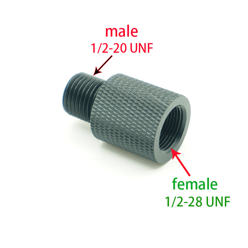 Weiblich 1/4-20 unf zu männlich 1/2-28 unef oder weiblich 1/2-28 unef zu männlich 1/4-20 unef Aluminium end gewinde Konverter adapter