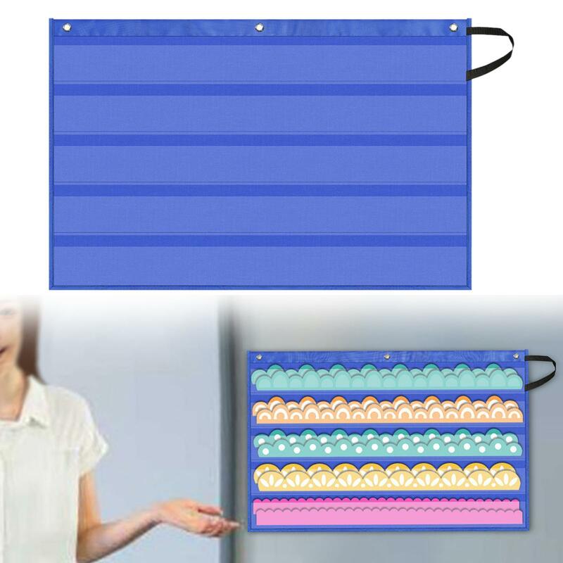 Tabla de bolsillo de almacenamiento de bordes de anuncios que muestra los bordes de tablero duraderos para el aula, organizador de pared para profesores