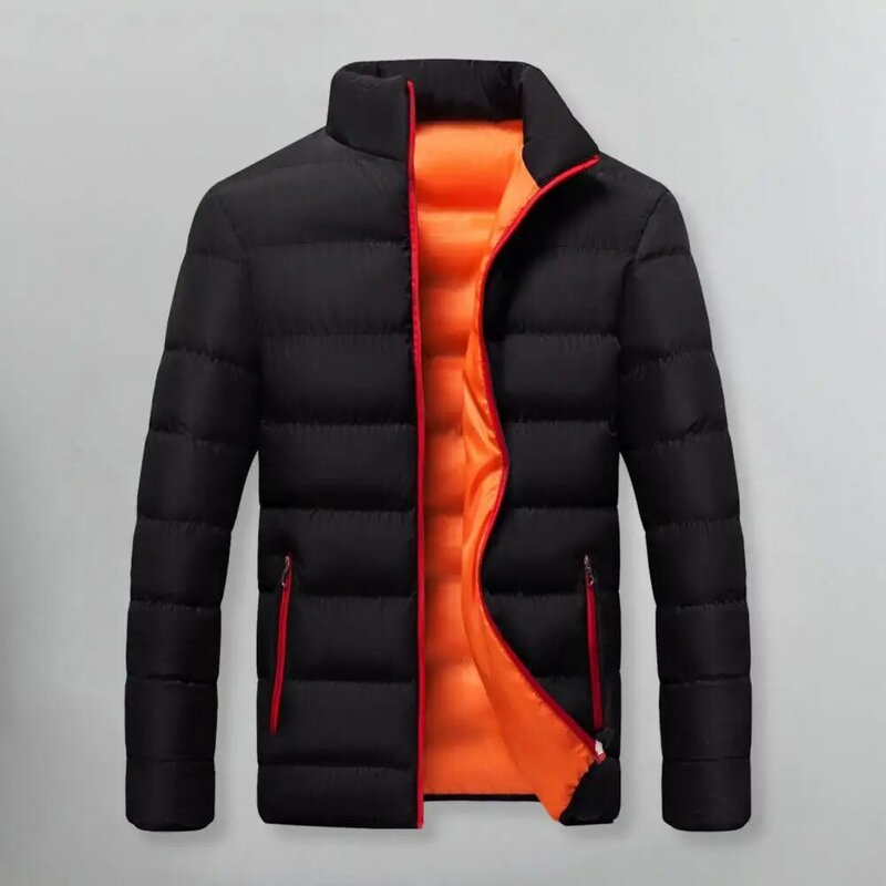 2023 Men's Fashion Autumn/Winter Jacket Men's Collar Man Jacket Zipper Filled Male Jacket