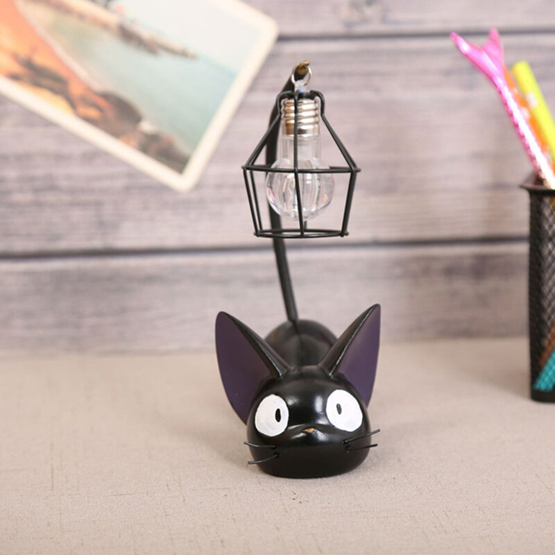 โคมไฟตั้งโต๊ะรูปแมวน่ารักไฟ LED กลางคืนที่สร้างสรรค์เครื่องประดับตั้งโต๊ะเรซิ่นตกแต่งบ้านโคมไฟตั้งโต๊ะข้างเตียงห้องนอนน่ารักสำหรับเด็ก