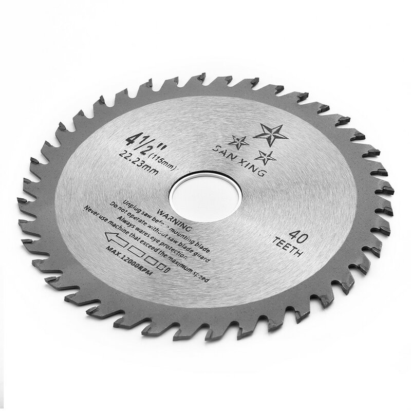 Saw Blade Disc Carbide Circular Woodworking Cutter 4.5inch For Wood Plastic Metal Rotating Cutting Tools 40 Teeth