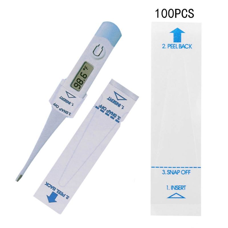 100PCS Digital Thermometer Probe Protect Covers Fits for People and Pets Dropship