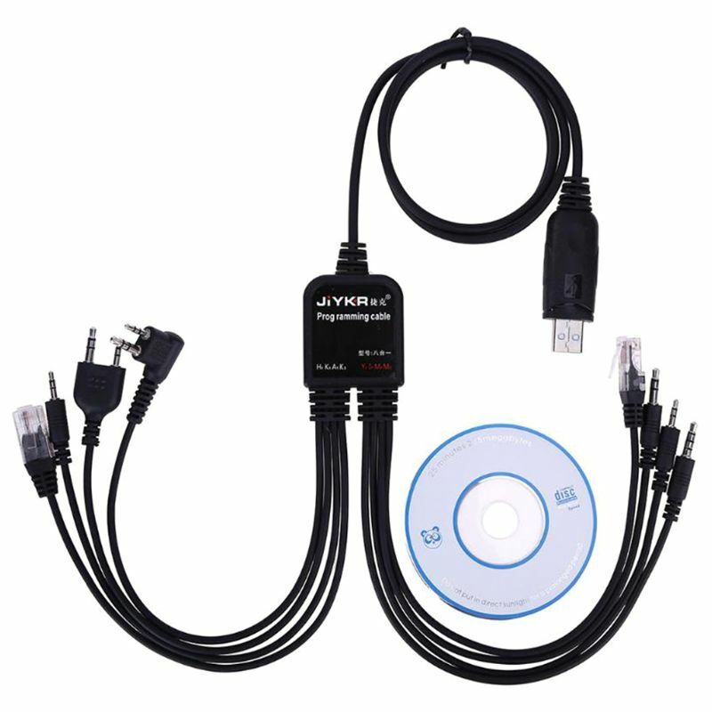 Kabel Pemrograman USB 8 In 1 untuk BAOFENG untuk Motorola untuk Kenwood TYT QYT