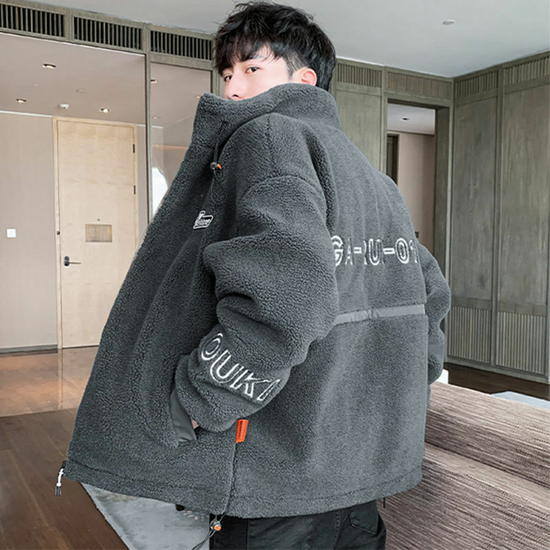 Jaqueta de lã polar espessa masculina, casaco de algodão, top quente, marca maré, roupas da moda inverno 2022