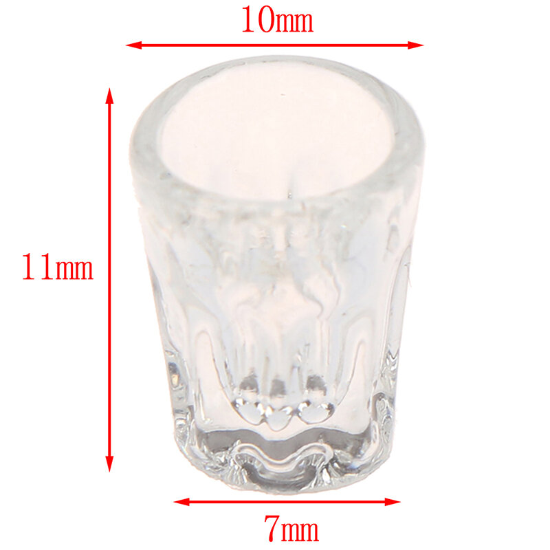 4 pcs Mini Resin Transparent Cup Simulation Furniture Model Toys for Doll house Miniature Accessories Decoration