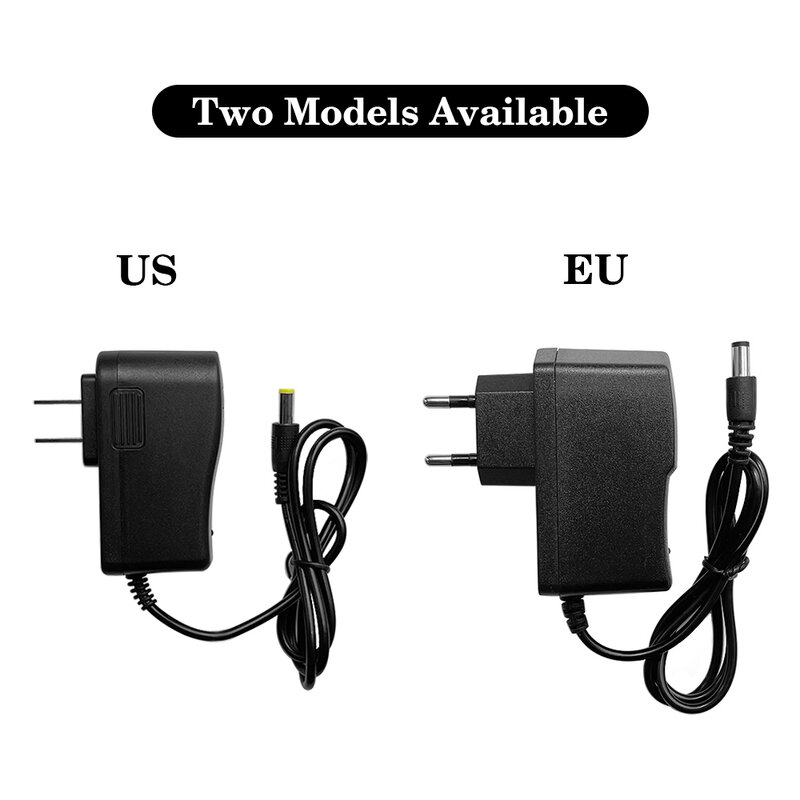 Universal Charger 12V AC Power Adapter Charger with EU Plug and US Plug Suitable for Lithium Electric Drill/Power Screwdriver