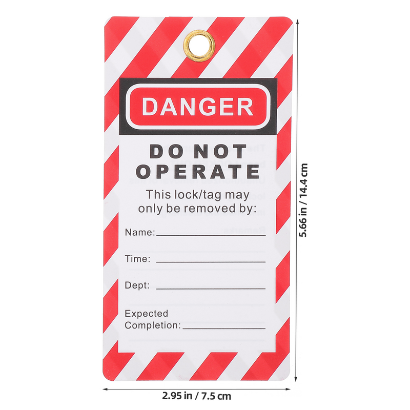 10pcs Lockout Tags Danger Do Not Operate Warning Tags Tags For Equipment Repair