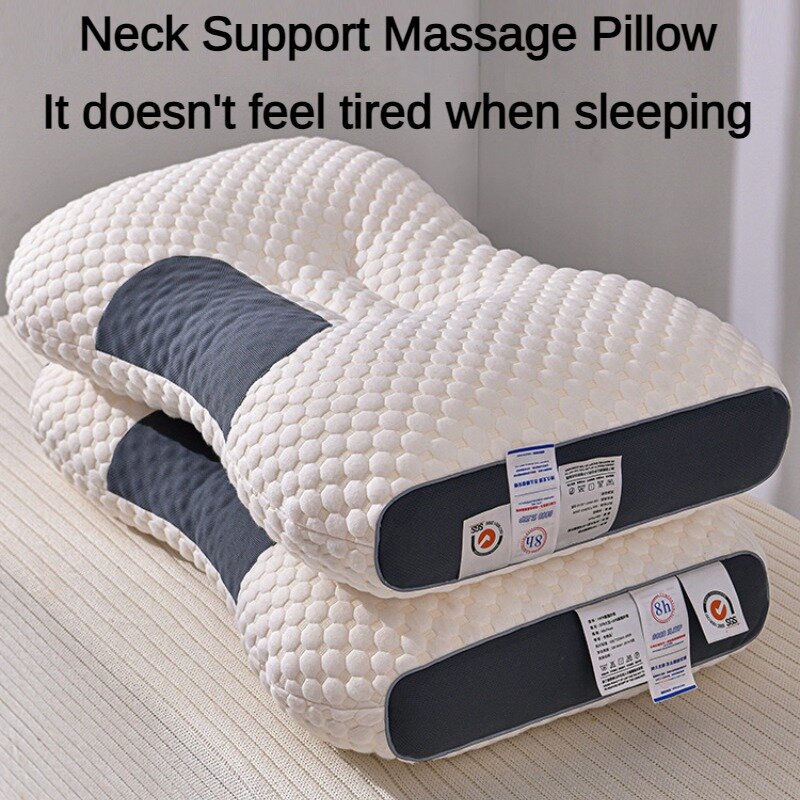 Orthopedic Reverse Traction Pillow Protects Cervical Vertebra and Helps Sleep Single Neck Pillow Can Be Machine Washable 48X74cm