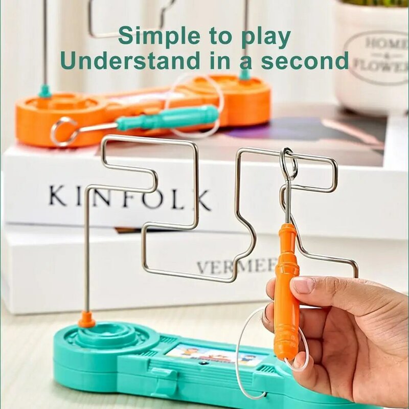 Elétrica Montessori Toy Wire Maze Roller Game para crianças, Touch Maze Puzzle, Bump Game, Educação Toy Concentração para crianças