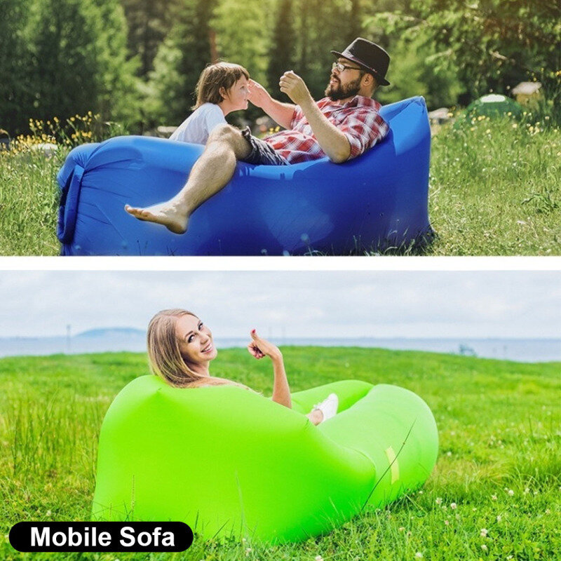 Chaise longue gonflable extérieure pour se détendre sur la plage ou dans les montagnes