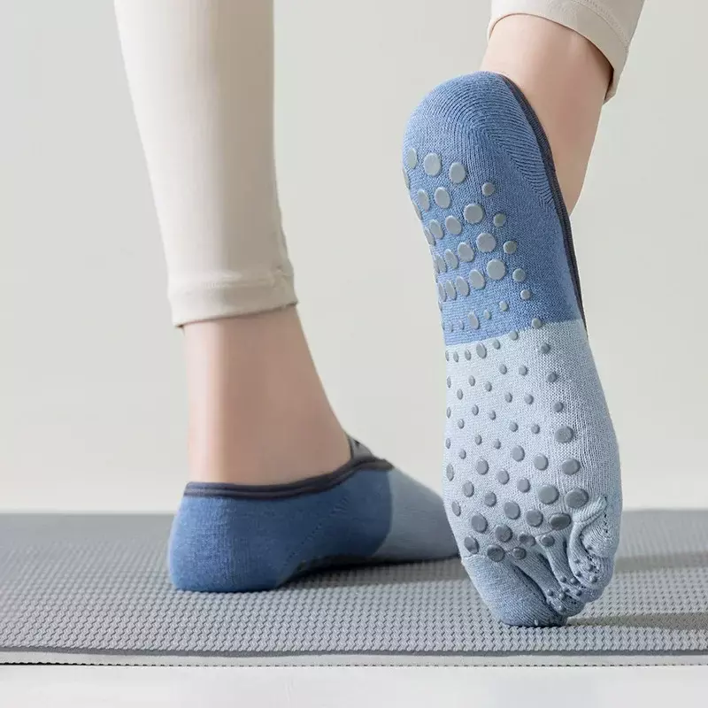 Five Toes Meias antiderrapantes de silicone profissional para mulheres, meias de ioga sem encosto, bandagem respirável, piso de dança Sports Sox