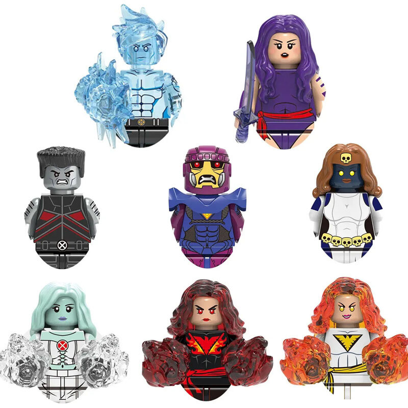 슈퍼 히어로 피닉스 화이트 퀸 애니메이션 히어로 벽돌, 만화 캐릭터 빌딩 블록, 교육용 장난감, 소년 생일 선물, X0277