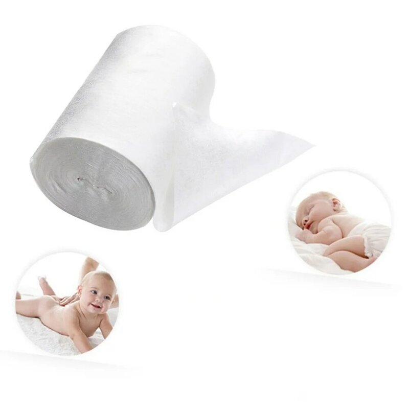 100 prześcieradła/rolka dla niemowląt biodegradowalna tkanina pieluchy bambusowe wkładki do pieluch (białe)
