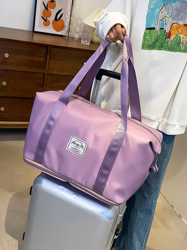 Unixinu-旅行かばん用ナイロンバッグ,女性用ジムバッグ,大容量ストレージ