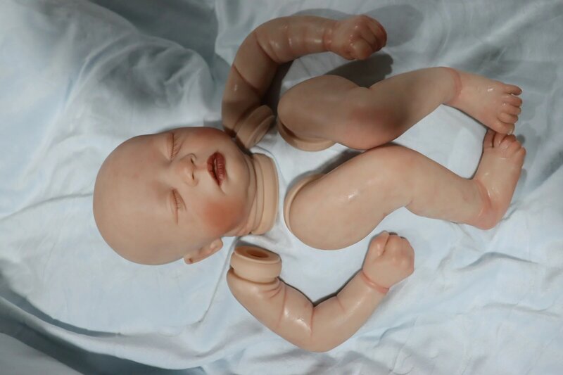 19inch Painted Kit Bebe Reborn Skya By Artist High Quality Unassembeld Kit Real Photo Soft Touch Lifelike DIY Part Chrstmas Gift