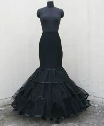 블랙 머메이드 신부 Crinoline 웨딩 후프 페티코트 슬립 프릴 언더 스커트 피쉬 테일, 여성을 위한 특별한 드레스
