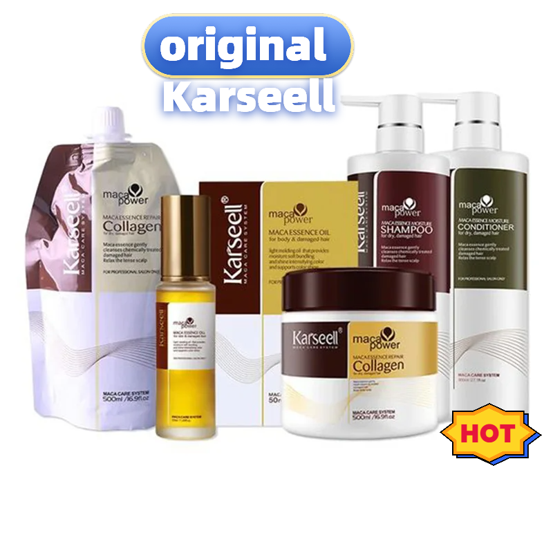 Karseell-Masque capillaire au collagène, produit de soin lissant pour les cheveux bouclés, traitement des cheveux secs et frisés maltraités, réparation en profondeur