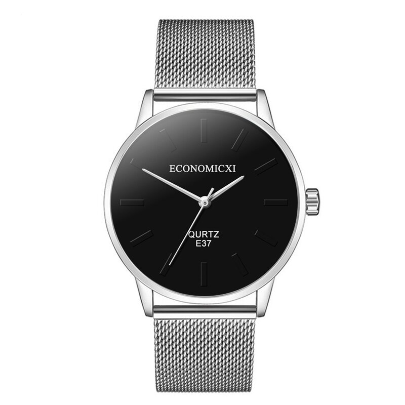 Simple Fashion Men'S Watches Simple Round Dial Watch Stainless Steel Strap Casual Wristwatch Waterproof Dial Clock Armbanduhr