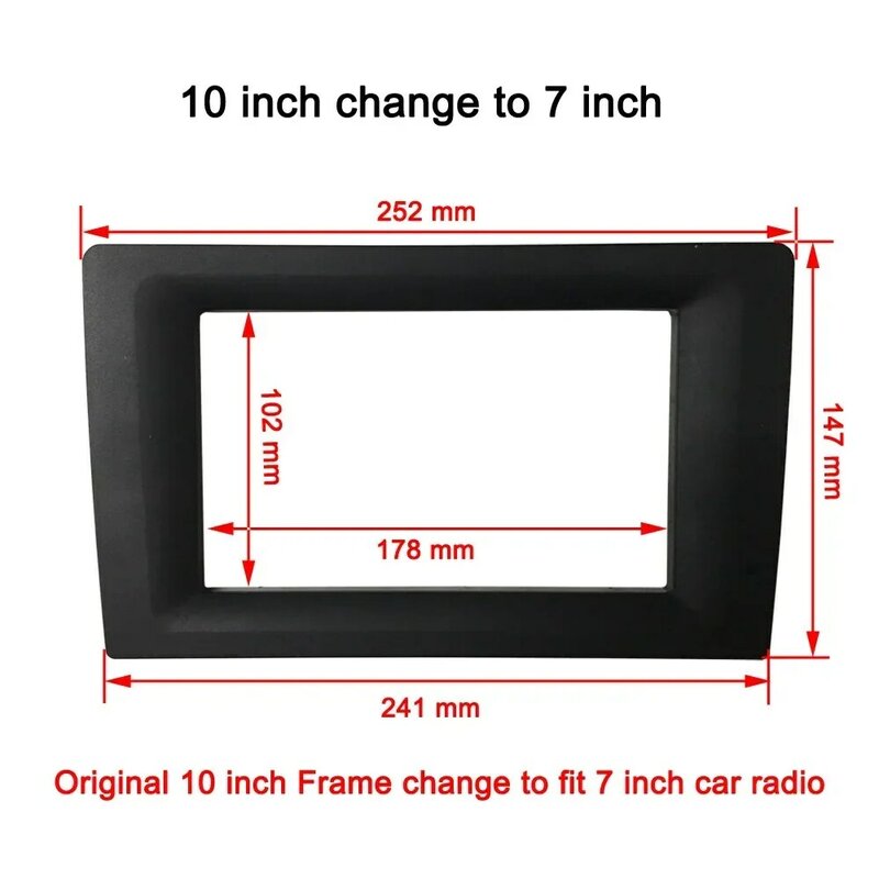 Car Radio Fascia Frame, Switch Frame, adequado para todos os modelos de carros, 1 Din, 2 Din, 9 in a 10 in, 9 in, 10 in a 7 in