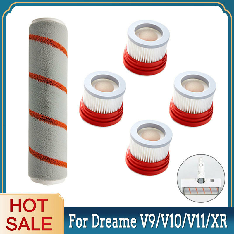 Filter rolborstel voor xiaomi dreame v9 xr 10 v11 v 9p v8 handheld draadloze stofzuiger reserveonderdelen accessoires kit voor thuis
