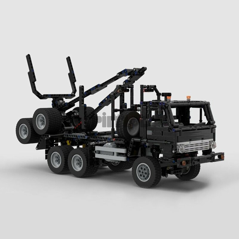 Moc-26856 Kamaz 53228 wood transport vehicle 1310pcs electronic drawing splicing building blocks