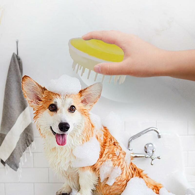 Peine de masaje antideslizante para baño de mascotas, cepillo de limpieza para perros y gatos, productos para mascotas