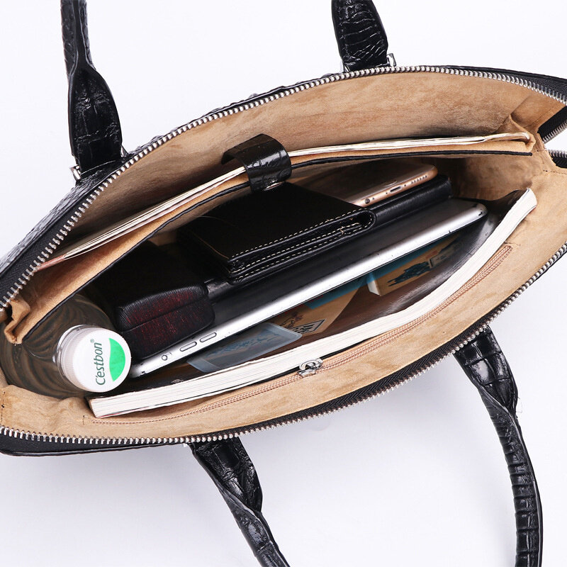 Homens Novos Negócios Moda Maleta De Couro Genuíno Clássicos De Luxo Lazer Messenger Handbag Alta Qualidade Tendência Laptop Bag