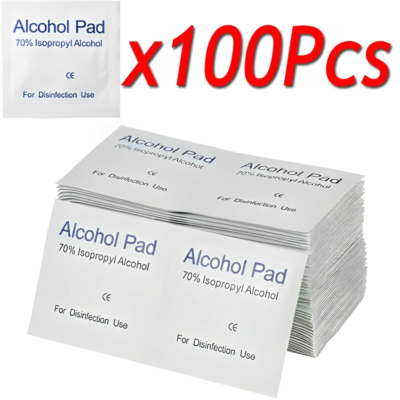 100Pcs Disposable Alcohol Pad Disinfection Cotton Car Detailing Wash Towel Care Phone Clean Wipe Screen Glasses Cleaning Cotton