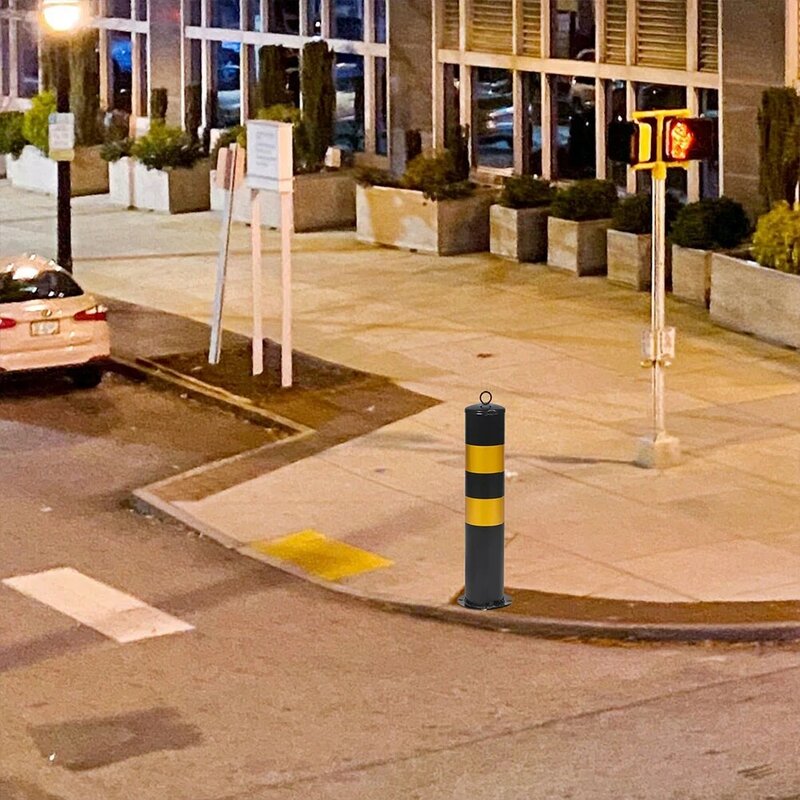 Peringatan Post Barricade penghalang keselamatan penambat parkir Pallas jalan masuk kolom tanda lalu lintas keamanan kerucut pipa baja