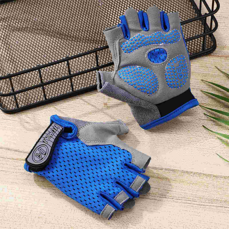 Sarung tangan pelindung anak-anak, untuk kerja berkebun tanpa jari tahan angin setengah olahraga
