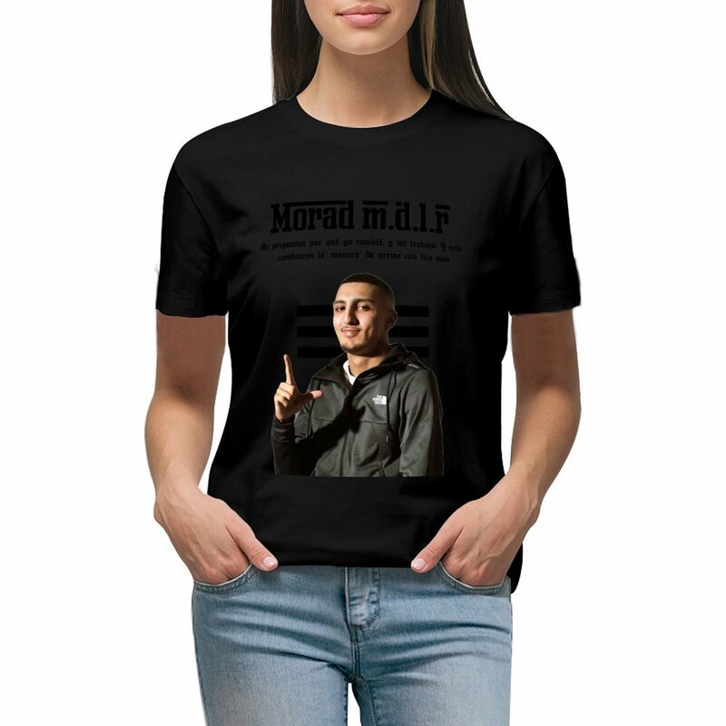 Morad mdlr Rapper T-Shirt Kurzarm T-Shirts Grafik T-Shirts T-Shirt Kleid Frauen