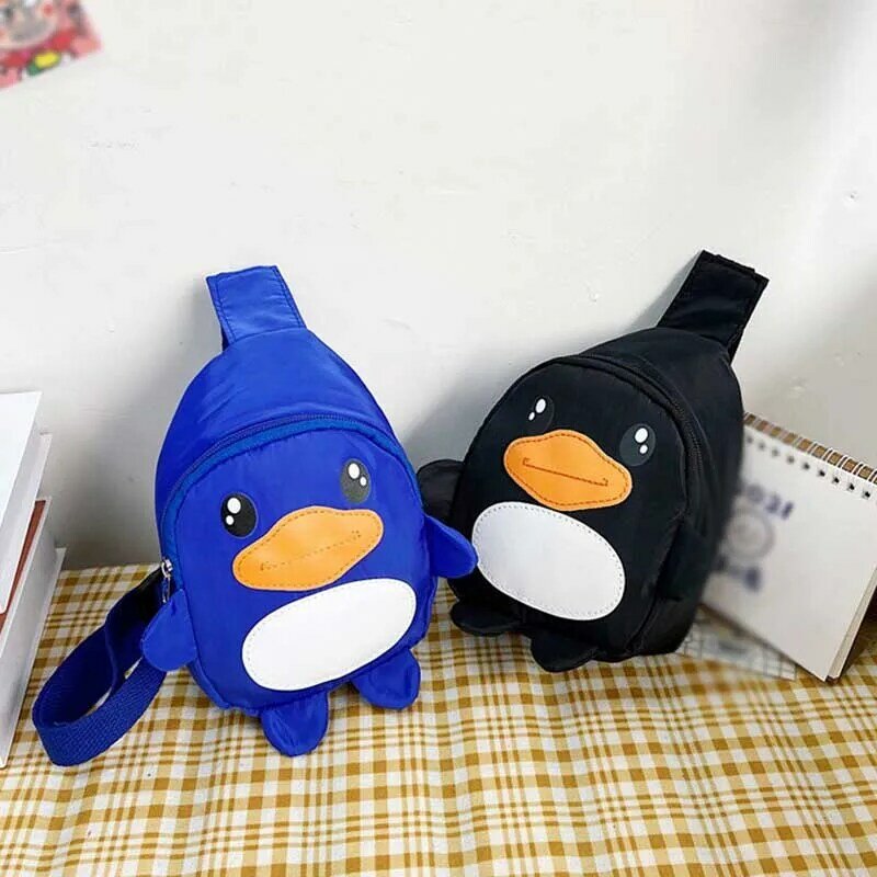 2-12 anni bambini moda Outdoor borsa a tracolla impermeabile borse per bambini Cute Cartoon Duck Shape Versatile Chest Bags Toddler