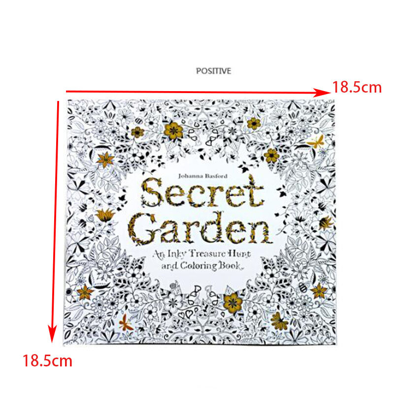 Papel pintado en inglés jardín secreto versión en inglés para niños y adultos, libro de fotos de tiempo de flores fácil de presionar (1 = 12 páginas)